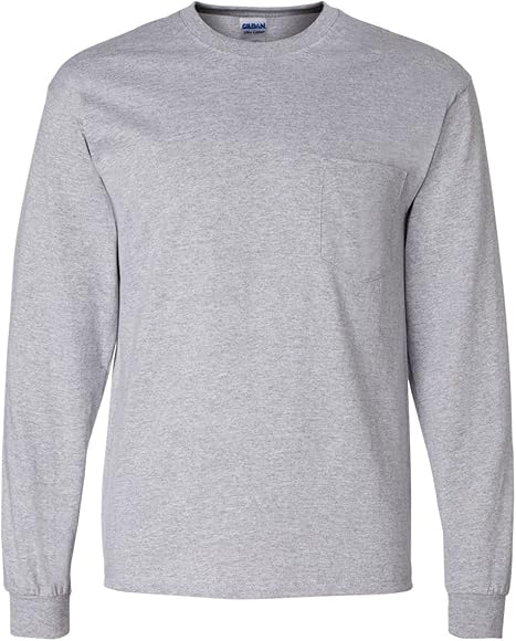 Ultra cotton® long sleeve pocket t-shirt G241