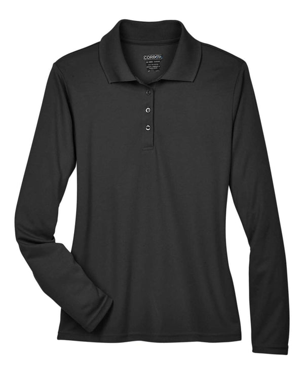Core 365 ladies' pinnacle performance long-sleeve pique polo - 78192